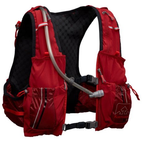 Nathan VaporAir 2.0 7 L Hydration Vest - 54 oz. Bladder (For Men and Women) - RED DAHLIA/BLACK (L/2XL )
