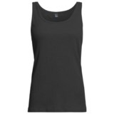 Variegated Rib Tank Top - Stretch Cotton (For Women)