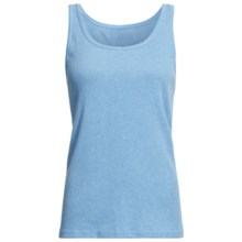 Variegated Rib Tank Top - Stretch Cotton (For Women) in Blue - 2nds
