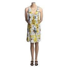 Vera Cotton-Modal Jersey Print Dress - Twist Tie, Sleeveless (For Women) in Flower Market Yellow - Closeouts