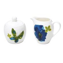 Vera Indigo Garden Sugar and Creamer Set - 2-Piece in Blossom & Butterfly - Closeouts