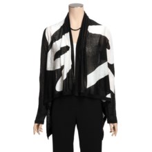 Vera Linen-Silk Cardigan Sweater (For Women) in Vera Signature Black - Closeouts