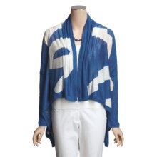 Vera Linen-Silk Cardigan Sweater (For Women) in Vera Signature Blue - Closeouts