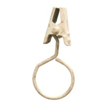 Versailles 5/8" Clip Rings - Set of 10, Metal in Antique White - Closeouts