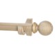 Versailles 6' Fluted Wood Curtain Rod - Ball Finials