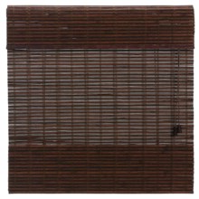 Versailles Bamboo Roman Shade with Valance – 36x84" in Black Cherry - Closeouts