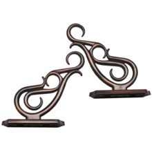 Versailles Double Scroll Brackets - Set of 2, Metal in Antique Copper - Closeouts
