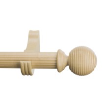 Versailles Fluted Curtain Pole Set - 6' in Natural - Closeouts