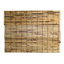 Versailles Light-Filtering Bamboo Roman Shade - 48x72" in Green - Closeouts