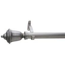 Versailles Metal Curtain Rod - 48-120" in Antique Pewter Urn - Closeouts