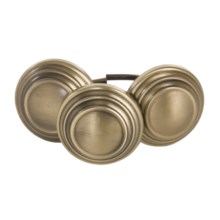 Versailles Shower Curtain Hooks - Set of 12 in Antique Brass - Closeouts