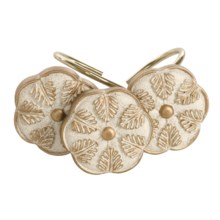 Versailles Shower Curtain Hooks - Set of 12 in Antique White - Closeouts