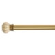Versailles Shower Rod - Antique Brass, Fluted Finial