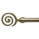 Versailles Spiral Finial Curtain Rod Set - Adjusts 28-48”