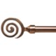Versailles Spiral Finial Curtain Rod Set - Adjusts 48-86”