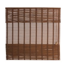 Versailles Sun Sheer Bamboo Roman Shade - 27x48" in Brown - Closeouts