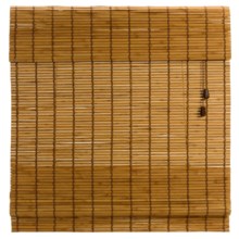 Versailles Two-Tone Bamboo Roman Shade - 27x48" in Colonial - Closeouts