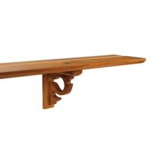 Versailles Wood Shelf - 54", Plate Groove & Brackets in Colonial - Closeouts