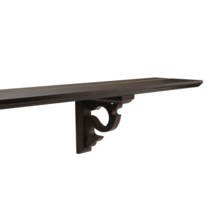 Versailles Wooden Shelf - 78", Plate Groove & Brackets in Espresso - Closeouts