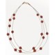 Vessel Amber Bead Necklace - Gold Tone, 16