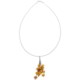 Vessel Amber Cluster Steel Wire Necklace
