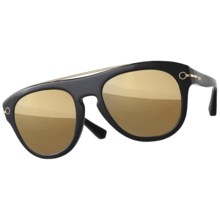 Vestal De Luna Sunglasses in Matte Black/Gold Mirror - Closeouts