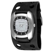 Vestal Super Fi Watch - Leather Strap in Black/Silver - Closeouts