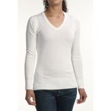 Victorinox 14-Gauge V-Neck Sweater (For Women) in Classic White - Closeouts