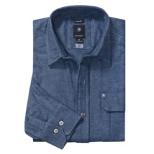 Victorinox Classic Fit Twill Shirt - Flannel, Long Sleeve (For Men) in Air Force Blue - Closeouts