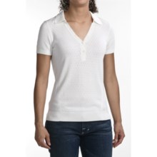 Victorinox Refined Polo Sweater - Short Sleeve (For Women) in Classic White - Closeouts