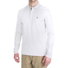 Victorinox Stretch Pima Cotton Polo Shirt - Zip Neck, Long Sleeve (For Men) in Classic White - Closeouts