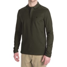 Victorinox Stretch Pima Cotton Polo Shirt - Zip Neck, Long Sleeve (For Men) in Olive - Closeouts