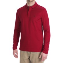 Victorinox Stretch Pima Cotton Polo Shirt - Zip Neck, Long Sleeve (For Men) in Victorinox Red - Closeouts