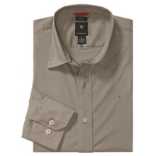Victorinox Stretch Poplin Solid Shirt - Long Sleeve (For Men) in Pewter - Closeouts