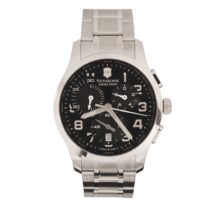 Victorinox Swiss Army Alliance Chronograph Watch in Black/Stainless Steel - Closeouts