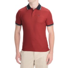 Victorinox Swiss Army Color Blocked Polo Shirt - Pima Cotton-Coolmax®, Short Sleeve (For Men) in 618 Victorinox Red - Closeouts