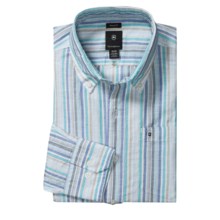 Victorinox Swiss Army Stripe Shirt - Linen-Cotton, Long Sleeve (For Men) in Spring Blue - Closeouts