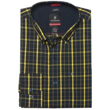 Victorinox Vals Windowpane Shirt - Long Sleeve (For Men) in Canyon Yellow - Closeouts