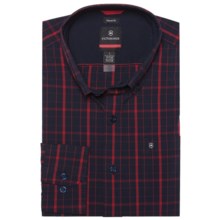 Victorinox Vals Windowpane Shirt - Long Sleeve (For Men) in Victorinox Red - Closeouts
