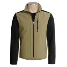 Victorinox Windproof Soft Shell Jacket (For Men) in Sahara Khaki/Black - Closeouts