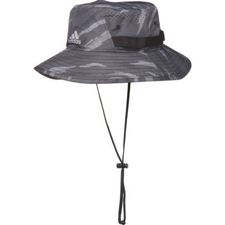 Adidas Victory IV Bucket Hat - UPF 50 (For Men) - CORE TIGER AOP BLACK/BLACK/GREY (S/M )