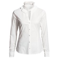 Vineyard Vines Victoria Ruffle Shirt - Long Sleeve (For Women) in White Cap - Closeouts