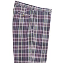 Vintage 1946 Cotton Plaid Shorts (For Men) in Purple - Closeouts