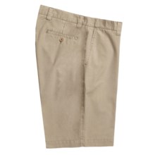 Vintage 1946 Cotton Poplin Shorts - Flat Front (For Men) in Khaki - Closeouts