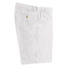 Vintage 1946 Cotton Poplin Shorts - Flat Front (For Men) in White - Closeouts