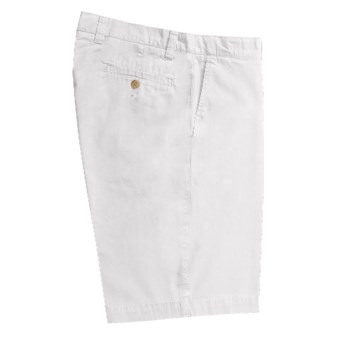 Vintage 1946 Cotton Poplin Shorts - Flat Front (For Men) in White