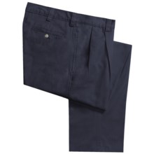 Vintage 1946 Cotton Twill Pants - Pleated Front (For Men) in Navy - Closeouts