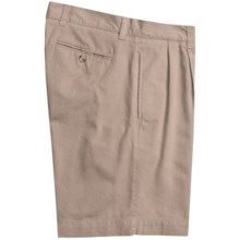 Vintage 1946 Cotton Twill Shorts - Pleated (For Men) in Khaki - Closeouts