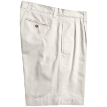 Vintage 1946 Cotton Twill Shorts - Pleated (For Men) in White - Closeouts