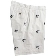 Vintage 1946 Embroidered Cotton Twill Shorts (For Men) in Marlin - Closeouts